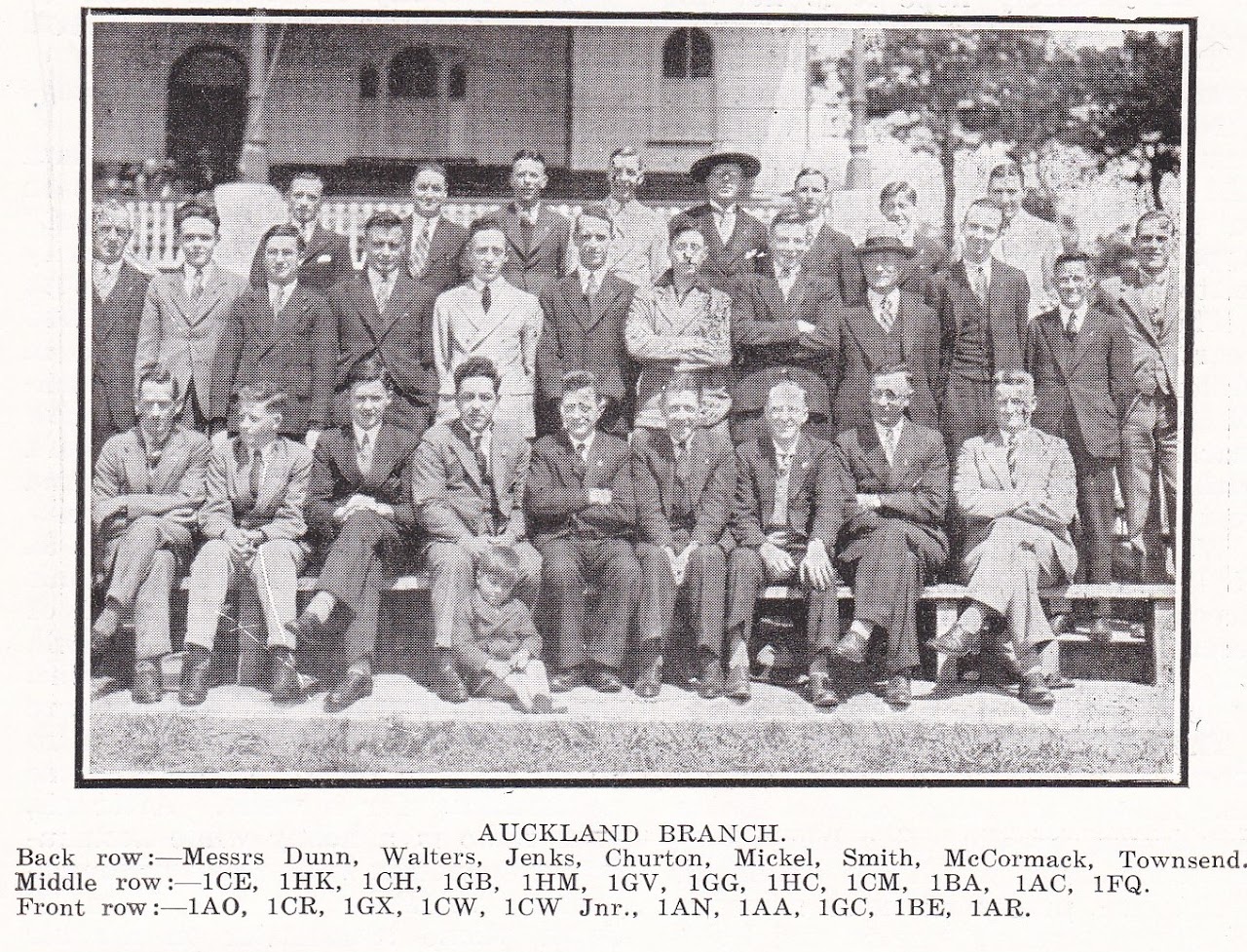 Members of the Auckland Branch, date unknown.